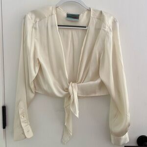 Silk tie top